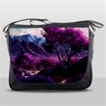 Landscape Landscape Painting Purple Purple Trees Messenger Bag