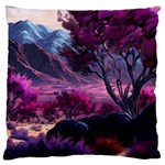 Landscape Landscape Painting Purple Purple Trees Large Cushion Case (One Side)