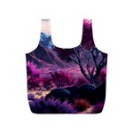 Landscape Landscape Painting Purple Purple Trees Full Print Recycle Bag (S)