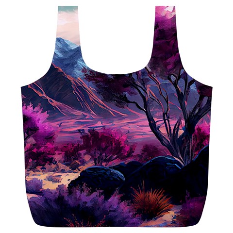 Landscape Landscape Painting Purple Purple Trees Full Print Recycle Bag (XL) from ArtsNow.com Front