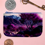 Landscape Landscape Painting Purple Purple Trees Large Coin Purse