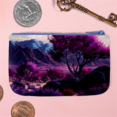 Landscape Landscape Painting Purple Purple Trees Large Coin Purse from ArtsNow.com Back