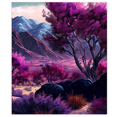 Landscape Landscape Painting Purple Purple Trees Waist Pouch (Large) from ArtsNow.com Back Strap