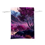 Landscape Landscape Painting Purple Purple Trees Lightweight Drawstring Pouch (M)