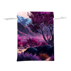 Landscape Landscape Painting Purple Purple Trees Lightweight Drawstring Pouch (L) from ArtsNow.com Front