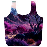 Landscape Landscape Painting Purple Purple Trees Full Print Recycle Bag (XXL)