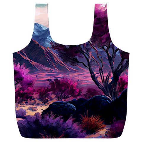 Landscape Landscape Painting Purple Purple Trees Full Print Recycle Bag (XXXL) from ArtsNow.com Front