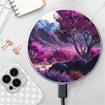 Landscape Landscape Painting Purple Purple Trees Wireless Fast Charger(White)