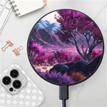 Landscape Landscape Painting Purple Purple Trees Wireless Fast Charger(Black)