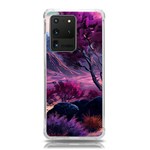 Landscape Landscape Painting Purple Purple Trees Samsung Galaxy S20 Ultra 6.9 Inch TPU UV Case