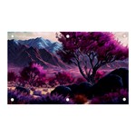 Landscape Landscape Painting Purple Purple Trees Banner and Sign 5  x 3 