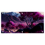 Landscape Landscape Painting Purple Purple Trees Banner and Sign 6  x 3 