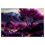 Landscape Landscape Painting Purple Purple Trees Banner and Sign 6  x 4 