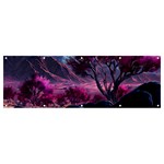 Landscape Landscape Painting Purple Purple Trees Banner and Sign 12  x 4 