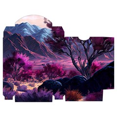 Landscape Landscape Painting Purple Purple Trees Playing Cards Single Design (Rectangle) with Custom Box from ArtsNow.com Poker Box