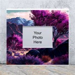 Landscape Landscape Painting Purple Purple Trees White Wall Photo Frame 5  x 7 