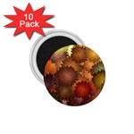 Flower Flora Decoration Pattern Drawing Floral 1.75  Magnets (10 pack) 