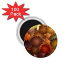 Flower Flora Decoration Pattern Drawing Floral 1.75  Magnets (100 pack) 