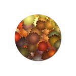 Flower Flora Decoration Pattern Drawing Floral Magnet 3  (Round)