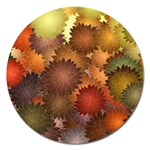 Flower Flora Decoration Pattern Drawing Floral Magnet 5  (Round)