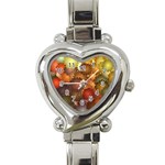 Flower Flora Decoration Pattern Drawing Floral Heart Italian Charm Watch