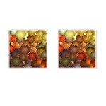 Flower Flora Decoration Pattern Drawing Floral Cufflinks (Square)