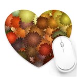 Flower Flora Decoration Pattern Drawing Floral Heart Mousepad