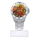 Flower Flora Decoration Pattern Drawing Floral Plastic Nurses Watch