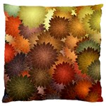 Flower Flora Decoration Pattern Drawing Floral Standard Premium Plush Fleece Cushion Case (One Side)