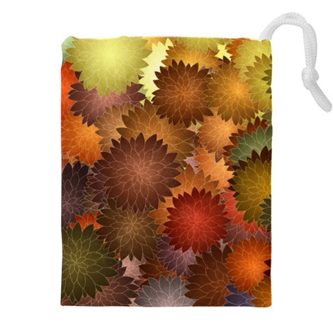 Flower Flora Decoration Pattern Drawing Floral Drawstring Pouch (4XL) from ArtsNow.com Front