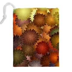Flower Flora Decoration Pattern Drawing Floral Drawstring Pouch (4XL) from ArtsNow.com Back