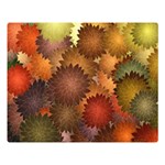 Flower Flora Decoration Pattern Drawing Floral One Side Premium Plush Fleece Blanket (Large)