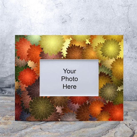 Flower Flora Decoration Pattern Drawing Floral White Tabletop Photo Frame 4 x6  from ArtsNow.com Front