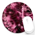 Flower Flora Decoration Pattern Drawing Leaves Round Mousepad