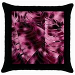 Flower Flora Decoration Pattern Drawing Leaves Throw Pillow Case (Black)