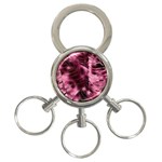 Flower Flora Decoration Pattern Drawing Leaves 3-Ring Key Chain