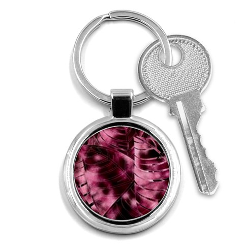 Flower Flora Decoration Pattern Drawing Leaves Key Chain (Round) from ArtsNow.com Front