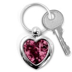 Flower Flora Decoration Pattern Drawing Leaves Key Chain (Heart)