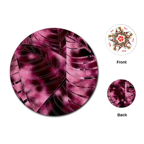 Flower Flora Decoration Pattern Drawing Leaves Playing Cards Single Design (Round) from ArtsNow.com Front