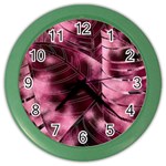 Flower Flora Decoration Pattern Drawing Leaves Color Wall Clock