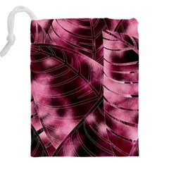Flower Flora Decoration Pattern Drawing Leaves Drawstring Pouch (4XL) from ArtsNow.com Back