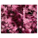 Flower Flora Decoration Pattern Drawing Leaves One Side Premium Plush Fleece Blanket (Medium)