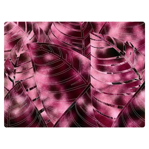 Flower Flora Decoration Pattern Drawing Leaves One Side Premium Plush Fleece Blanket (Extra Small) from ArtsNow.com 40 x30  Blanket Front