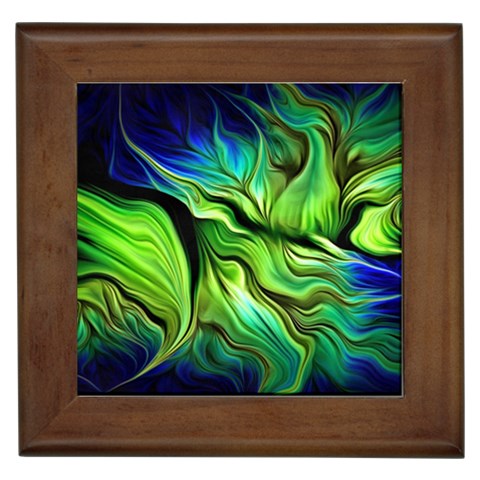 Fractal Art Pattern Abstract Fantasy Digital Framed Tile from ArtsNow.com Front