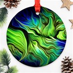 Fractal Art Pattern Abstract Fantasy Digital Ornament (Round)