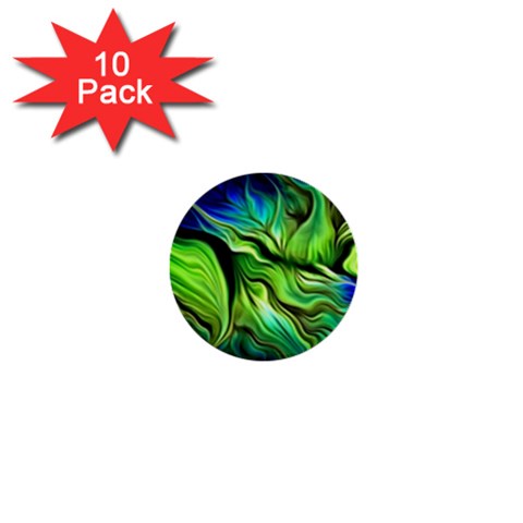 Fractal Art Pattern Abstract Fantasy Digital 1  Mini Buttons (10 pack)  from ArtsNow.com Front