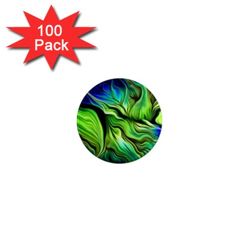 Fractal Art Pattern Abstract Fantasy Digital 1  Mini Magnets (100 pack)  from ArtsNow.com Front