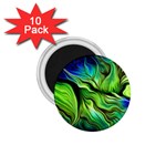 Fractal Art Pattern Abstract Fantasy Digital 1.75  Magnets (10 pack) 