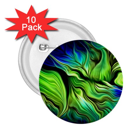 Fractal Art Pattern Abstract Fantasy Digital 2.25  Buttons (10 pack)  from ArtsNow.com Front