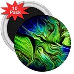 Fractal Art Pattern Abstract Fantasy Digital 3  Magnets (10 pack) 